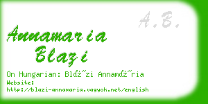 annamaria blazi business card